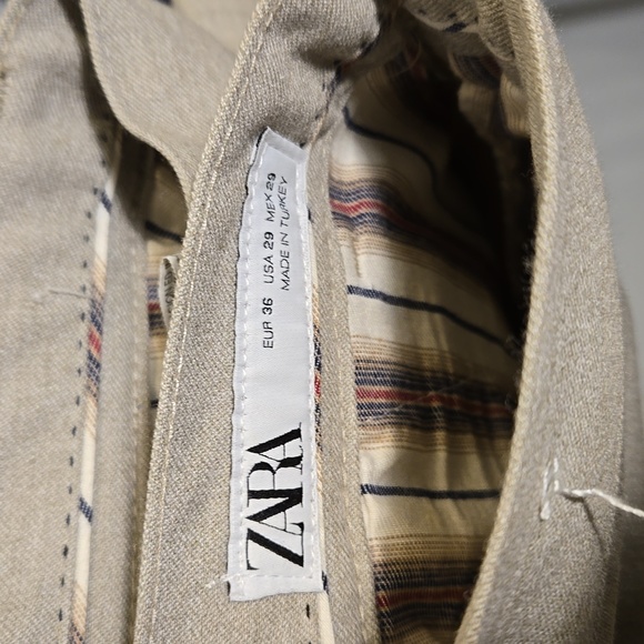 Zara mens tan stretch dress pants 29R - Picture 3 of 3